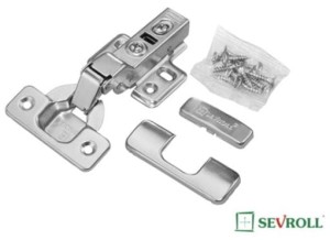 Zawias 3D połówkowy z regulacją mimośrodową i prowadnikiem cichy domyk 223113