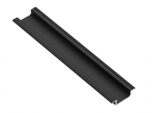 Profil wpuszczany aluminiowy LED z kołnierzem GLAX 3.05m czarny